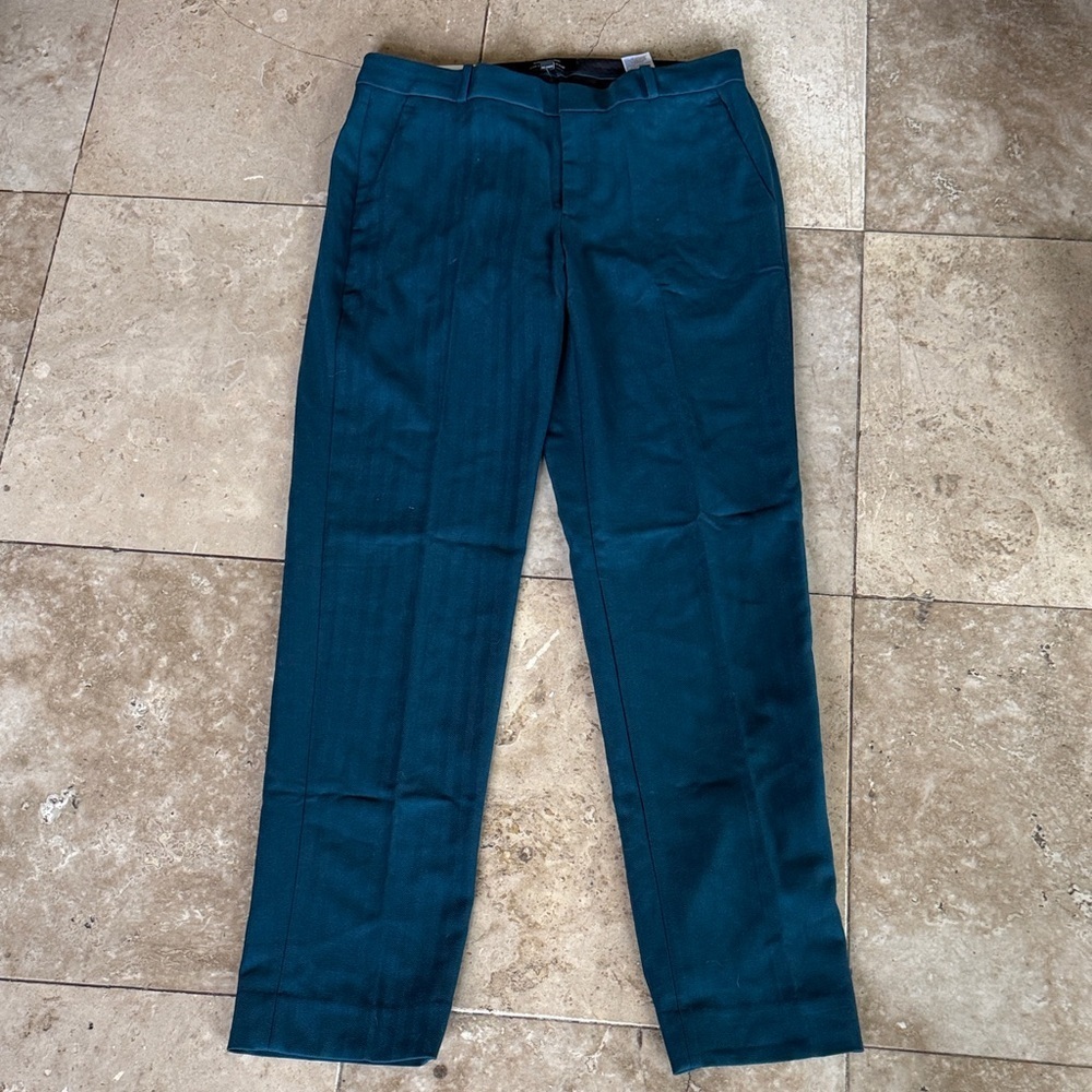 BANANA REPUBLIC LADIES PANTS SIZE 8 Tall mid rise Tall bluish green